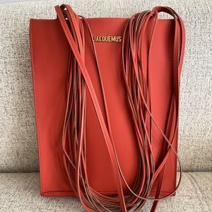 Jacquemus Le A4 Orange Leather Tote Gently Used